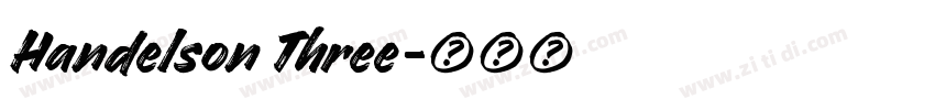Handelson Three字体转换